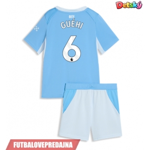 Lacne Dětský Futbalové dres Manchester City Marc Guehi #6 2026-27 Krátky Rukáv - Domáci (+ trenírky)